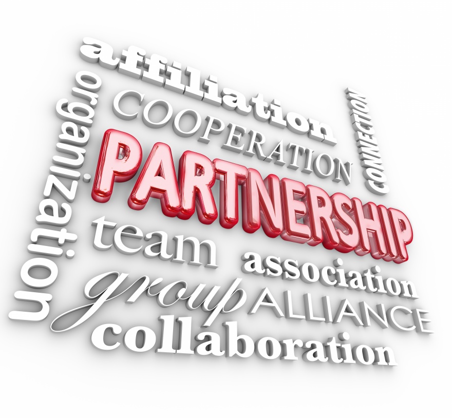Partnership 3d Word Collage Team Association Alliance
