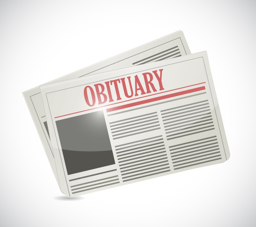 obituary newspaper section illustration design