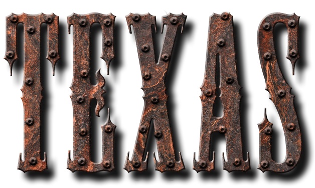 Texas letters metal image
