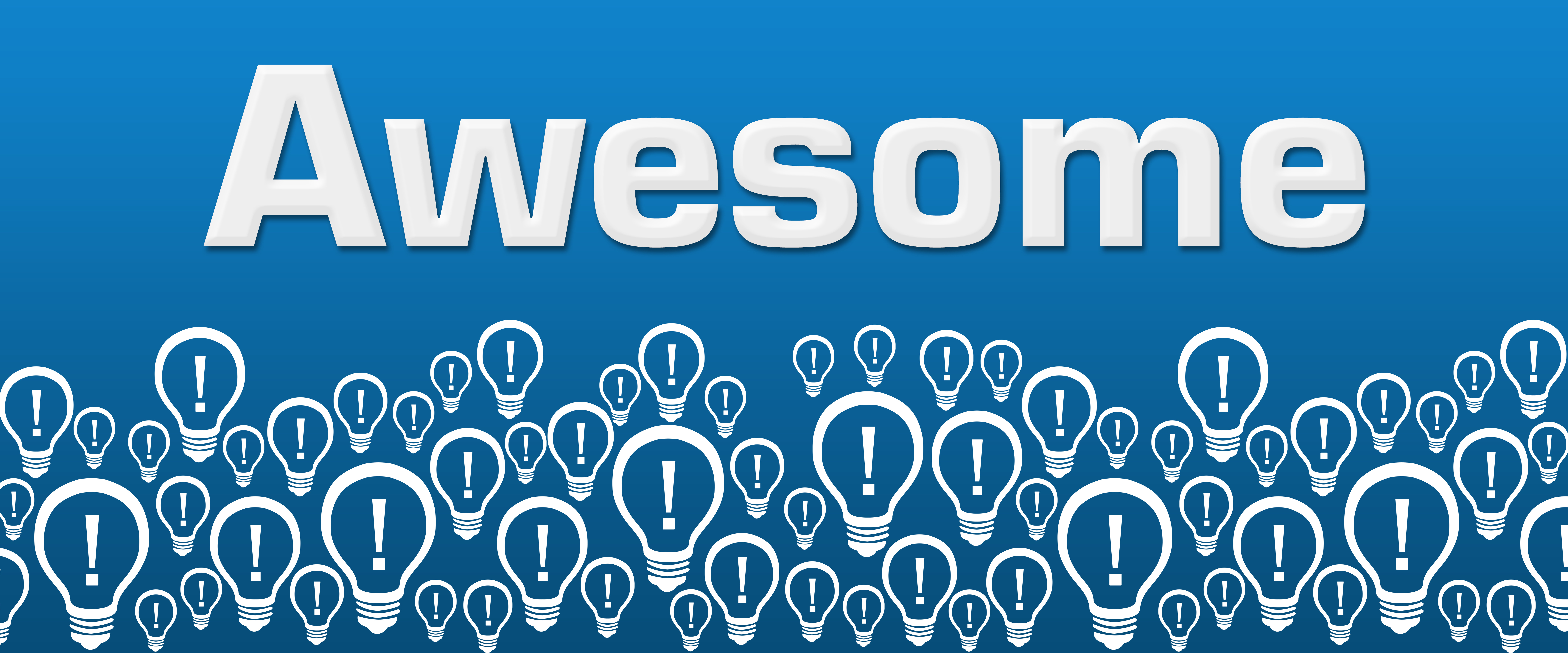 Awesome Blue Background Bulbs Bottom Text